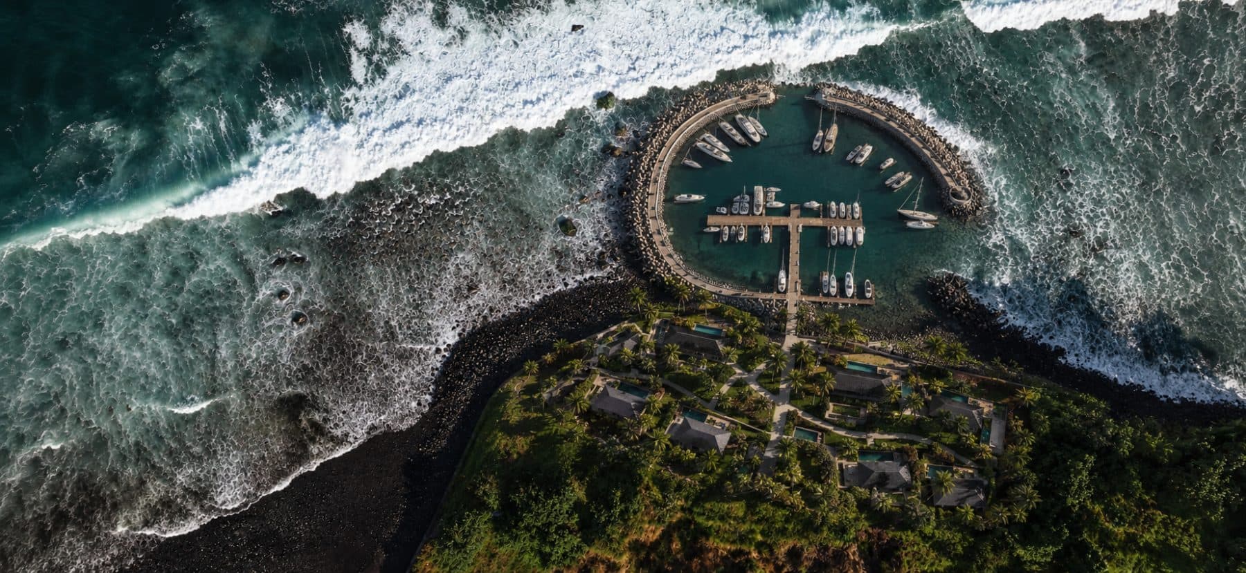 The marina from above