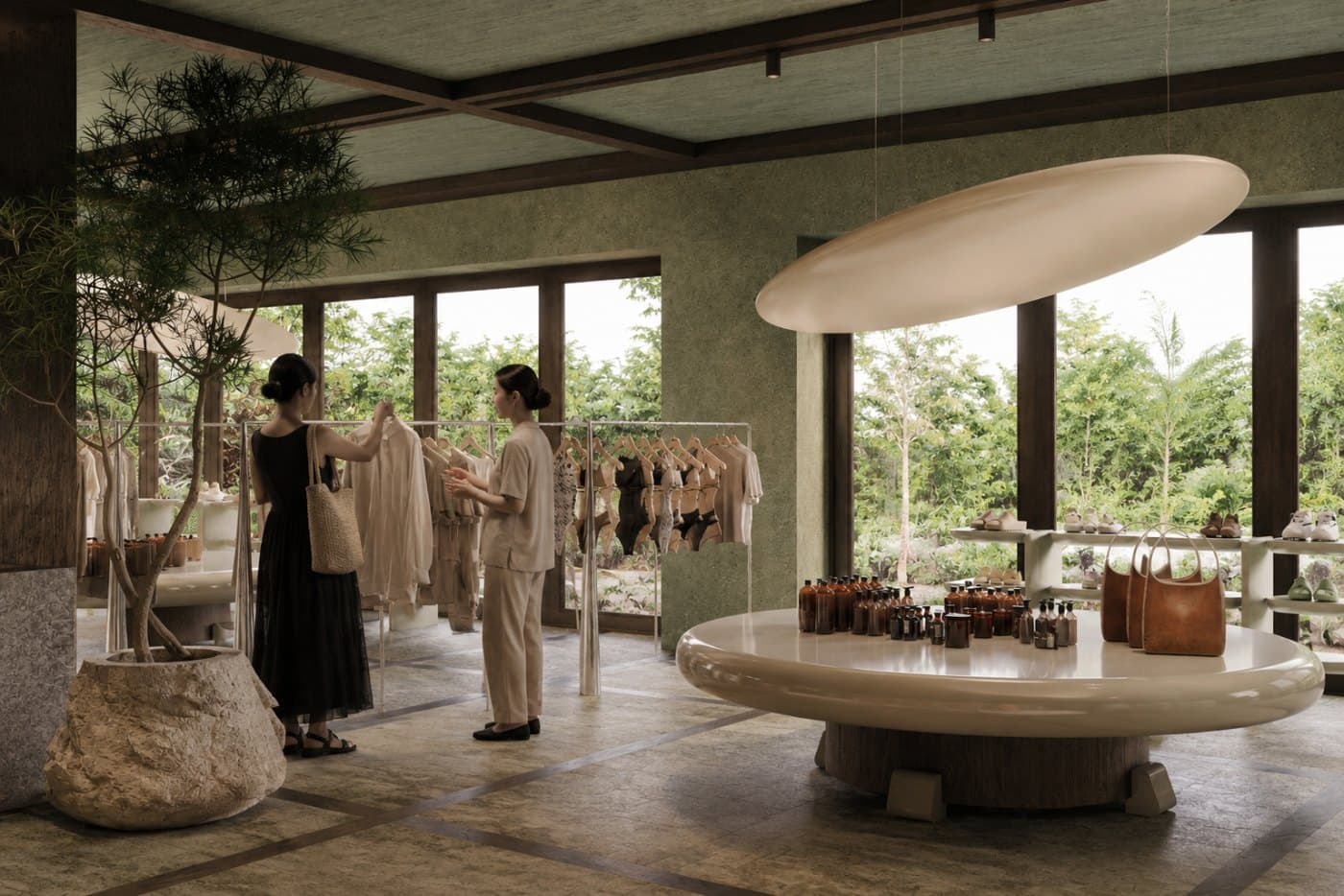 Retail in the lobby